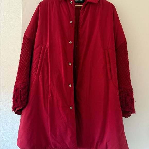 Undercover wool knitted sleeve padded coat - Picture 3 of 9